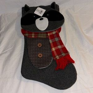 Winter Raccoon Stocking NWT